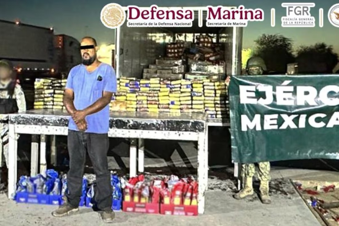 Foto: Cortesía Detienen en Sonora a operador del Cártel del Pacífico con 701 kg de cocaína