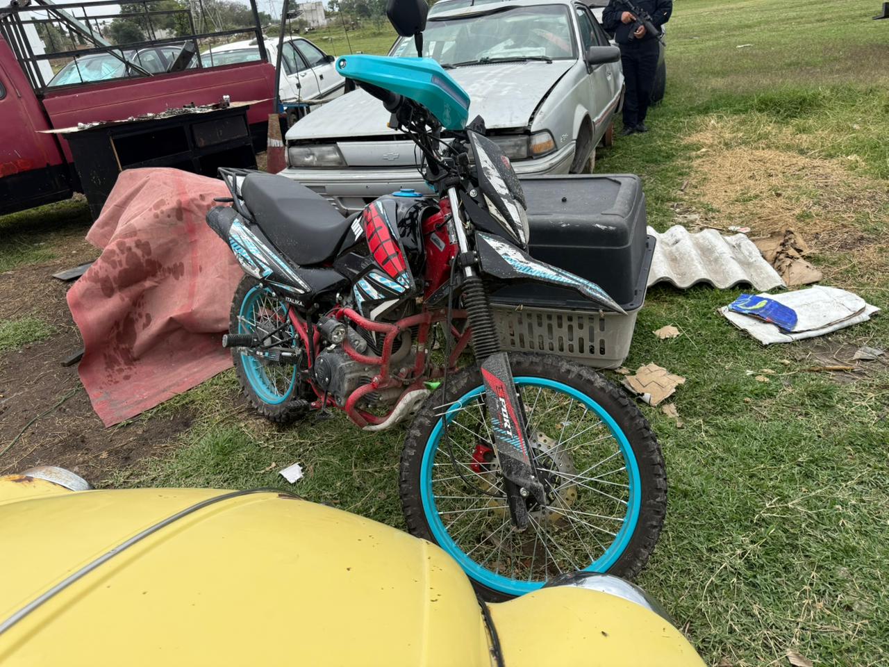 Secretaría de Seguridad Ciudadana y Protección Civil de Cuautlancingo, recupera una moto robada en Puebla