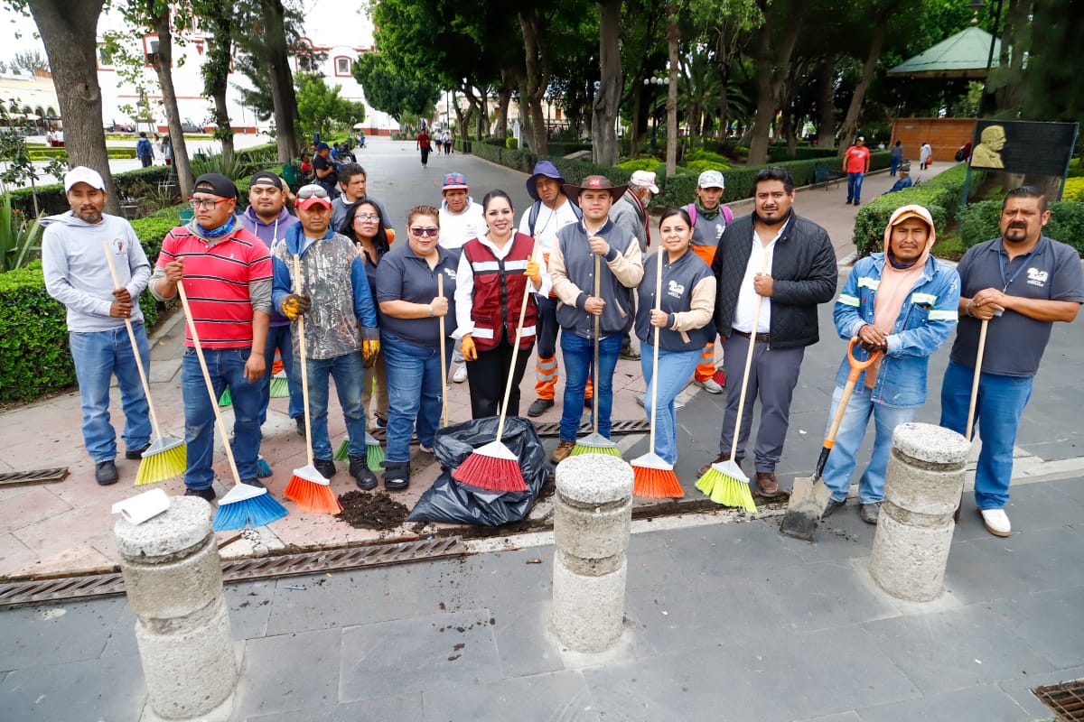 Tonantzin Fernández fortalece acciones de limpieza con el programa “Cholula Te Quiero Limpia”