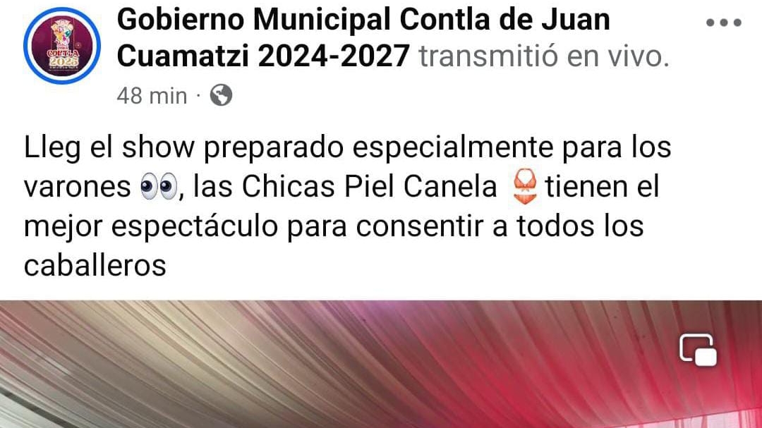 Escándalo en Contla: show erótico en feria pese a ley contra trata