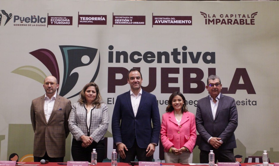 Foto: Cortesía Lanzan Incentiva Puebla: apoyo directo para abrir negocios sin pagar trámites