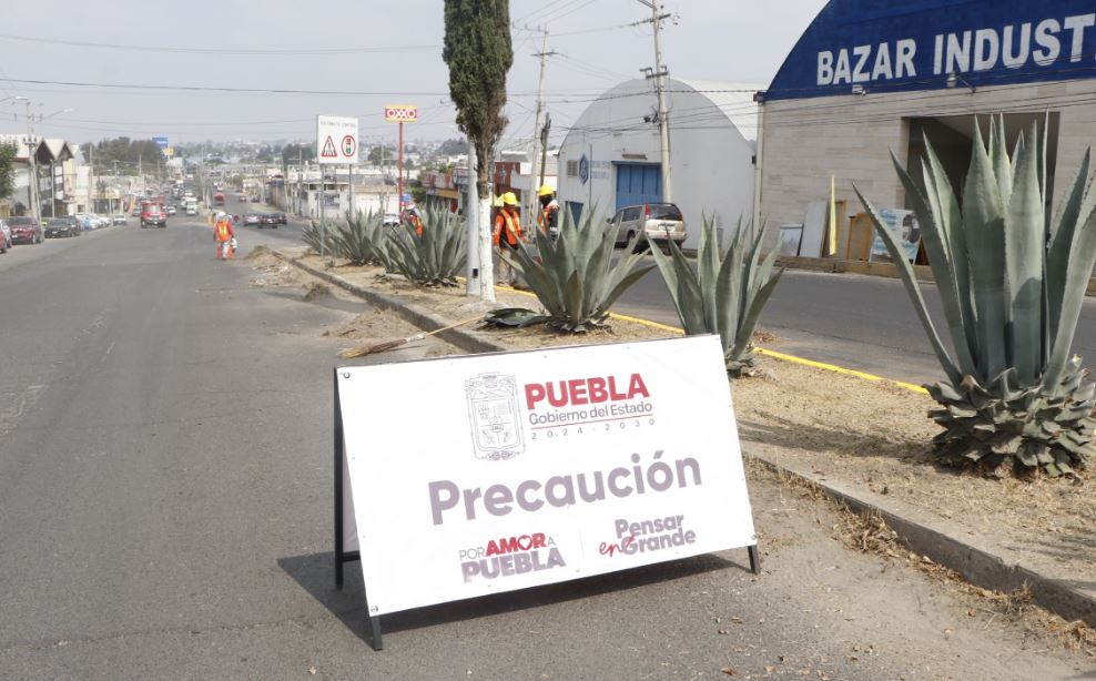 Foto: Cortesía Puebla impulsa la rehabilitación vial con acciones de mantenimiento permanente