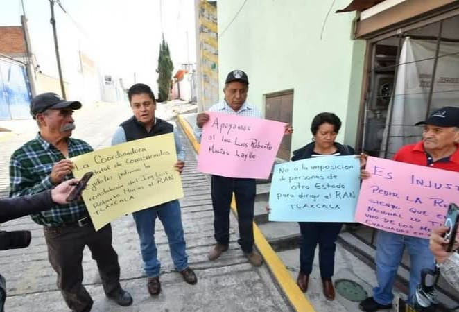 Campesinos exigen reinstalación del delegado del RAN en Tlaxcala