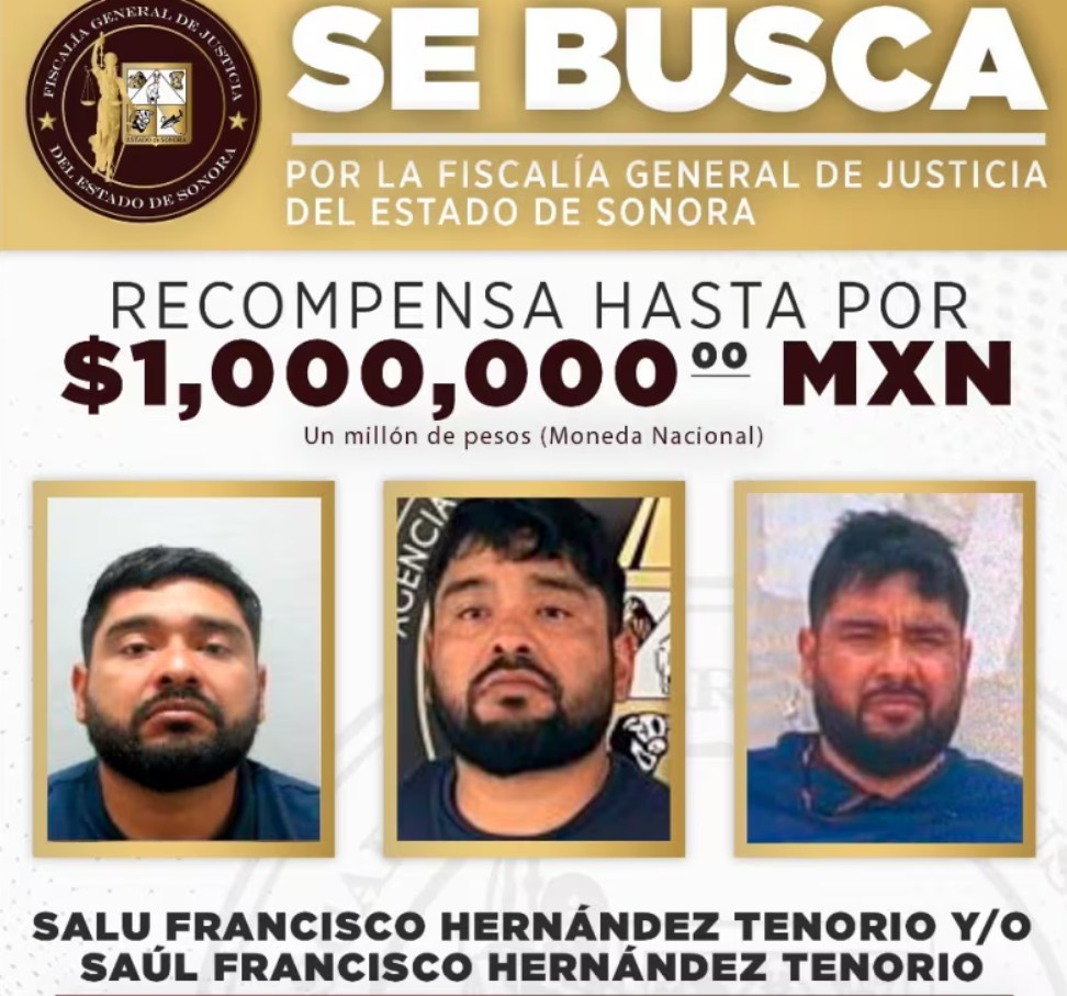 Foto: Cortesía Fuga de “El Ponchis” enciende alerta nacional; Fiscalía de Sonora duplica recompensa