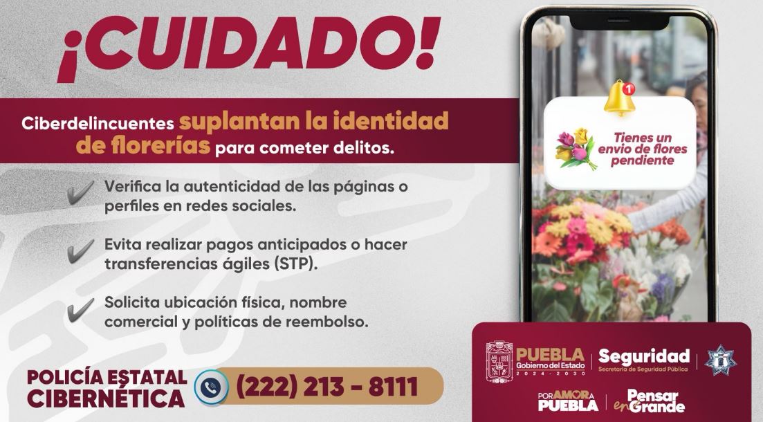 Foto: Cortesía Detectan fraude digital con florerías falsas por el Día de las Madres