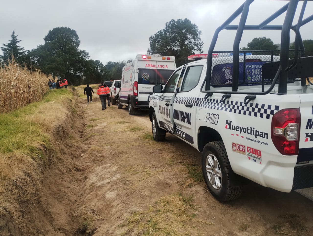 Recuperan restos humanos en barranca de Ignacio Zaragoza, Hueyotlipan; extracción requirió un operativo especial