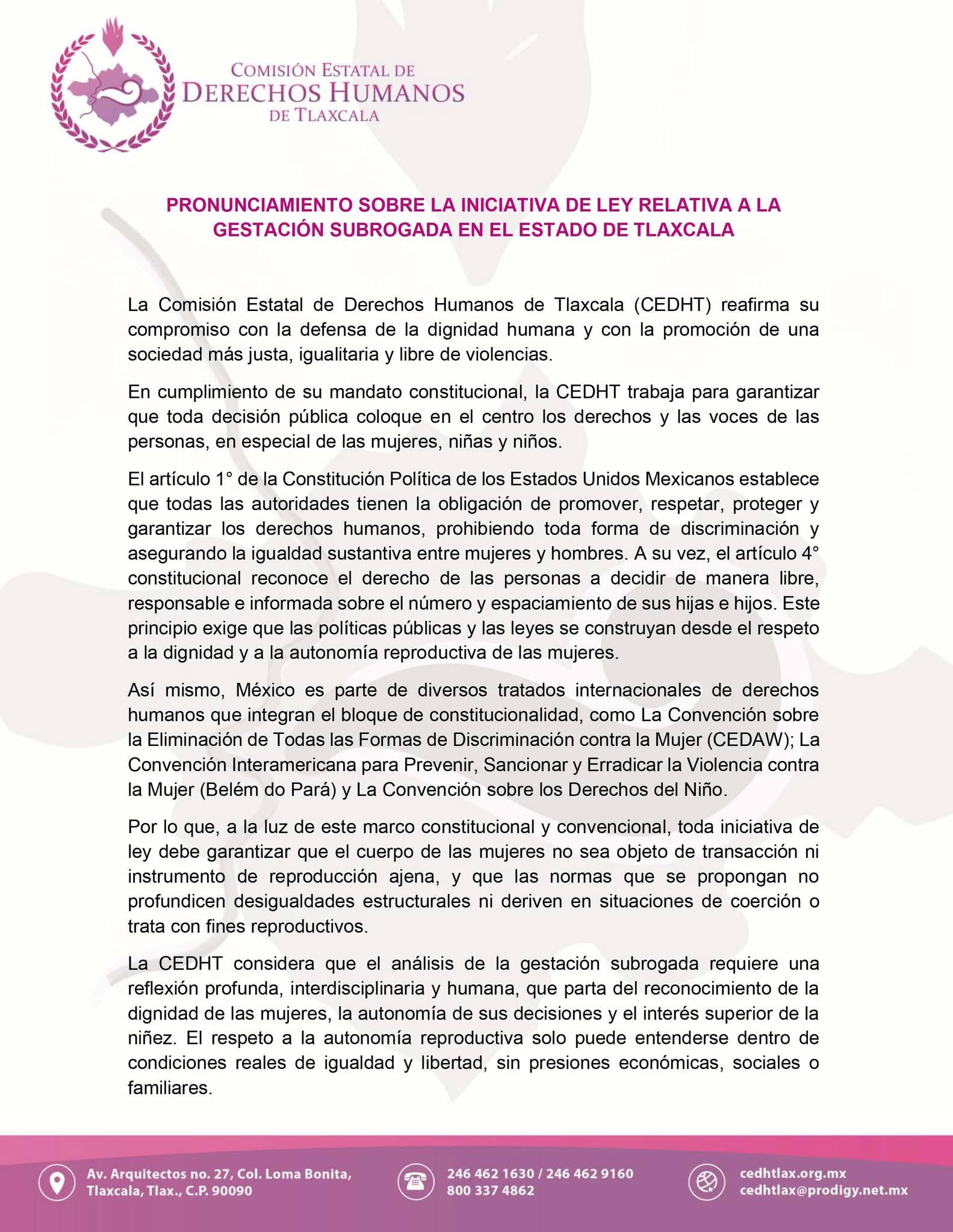 El análisis de la gestación subrogada requiere una reflexión profunda: CEDH