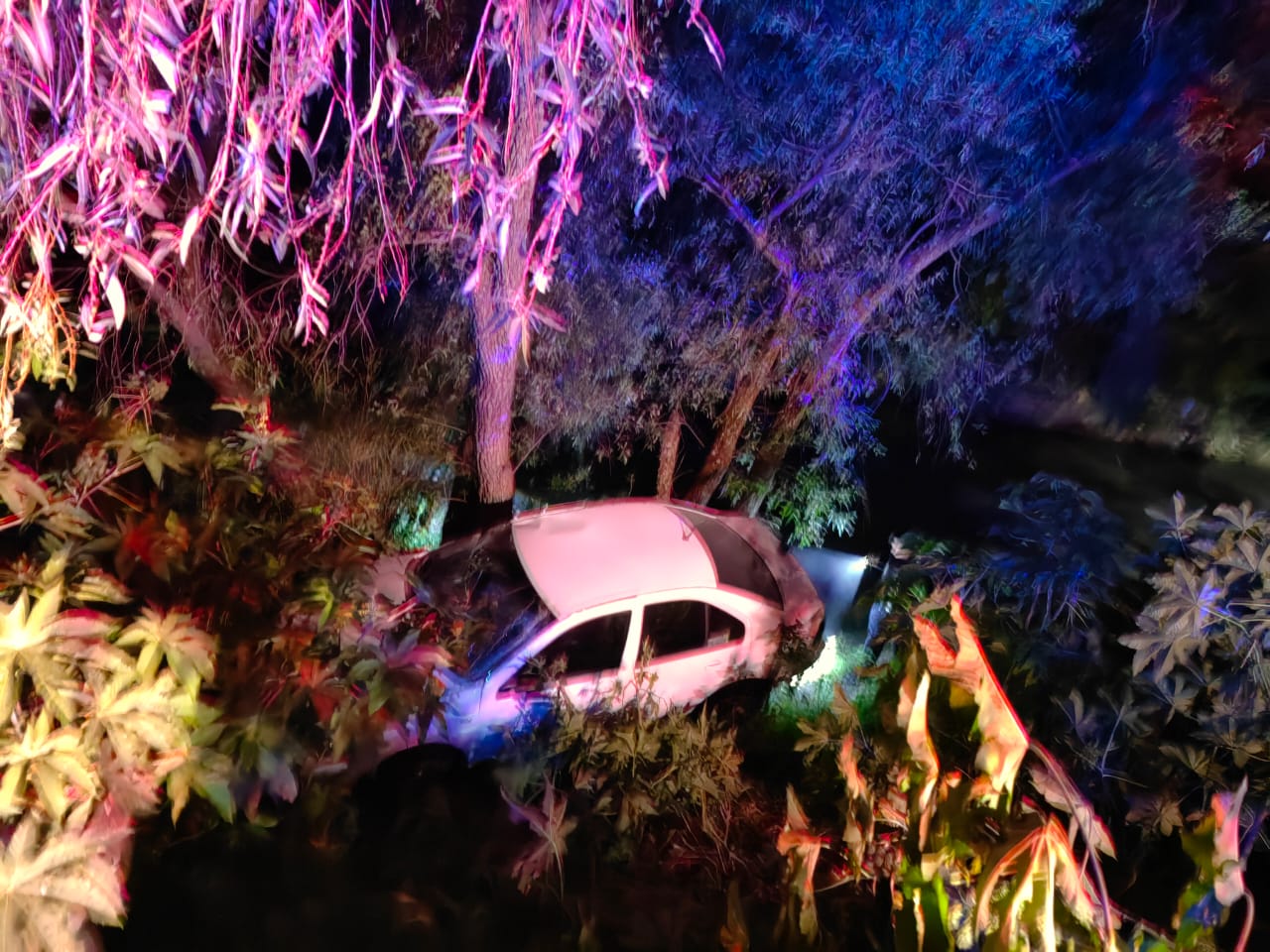 Auto cae a la ladera del río Zahuapan en Tizatlán; conductor queda detenido