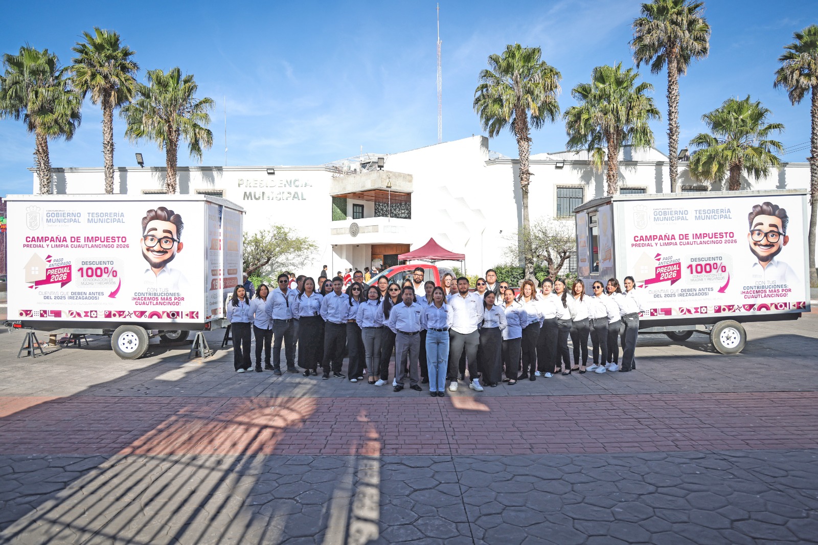 En Cuautlancingo inicia “Buen Fin” en pago del predial y arranca operativo de seguridad 