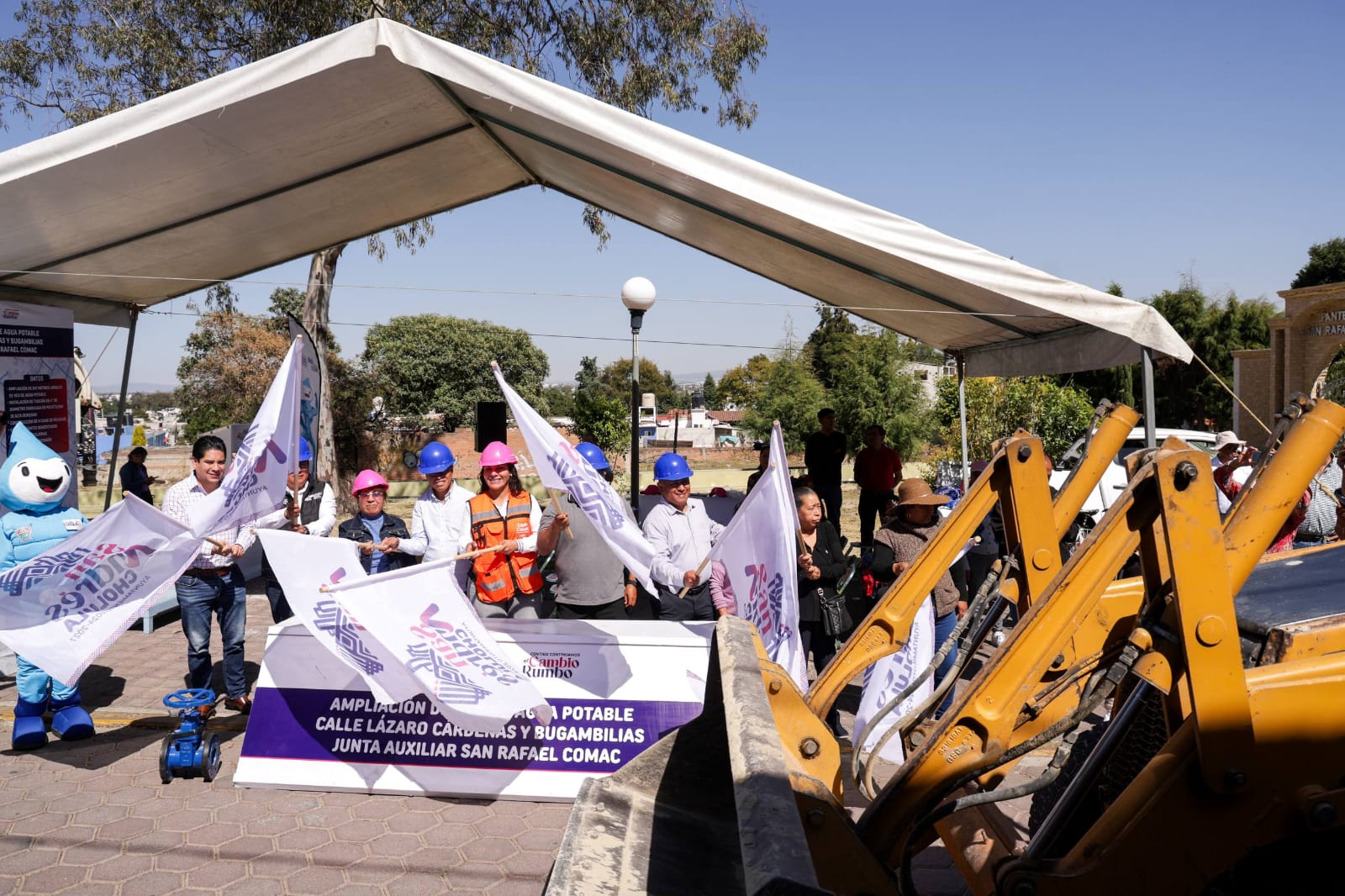 Avanza Lupita Cuautle infraestructura hidráulica para familias de San Rafael Comac