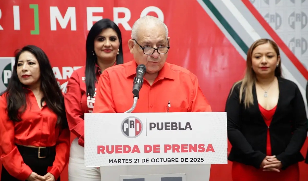 Dirigente del PRI minimiza caída del padrón y asegura que el partido sigue vigente en Puebla