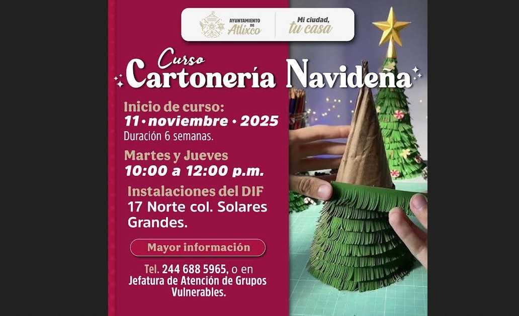 Cursos navideños para todos en Atlixco