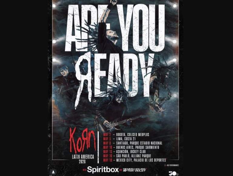 Korn anuncia su regreso con gira por América Latina