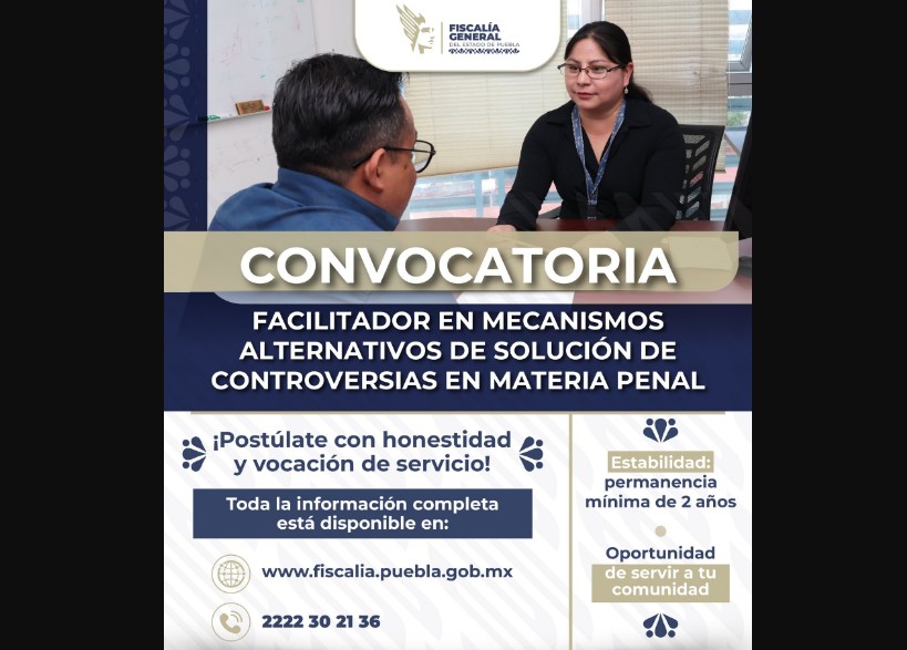 Convocatoria 2025 de la FGE Puebla