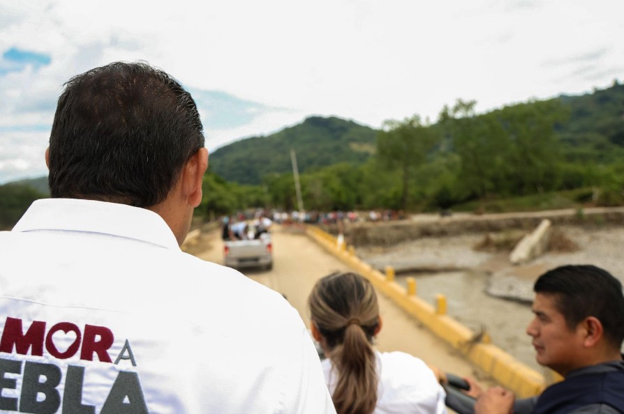 Refuerzo del muro de contención en Pantepec