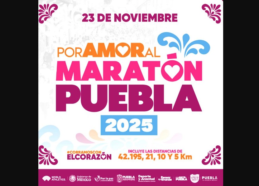 Abren inscripciones para el Maratón de Puebla 2025