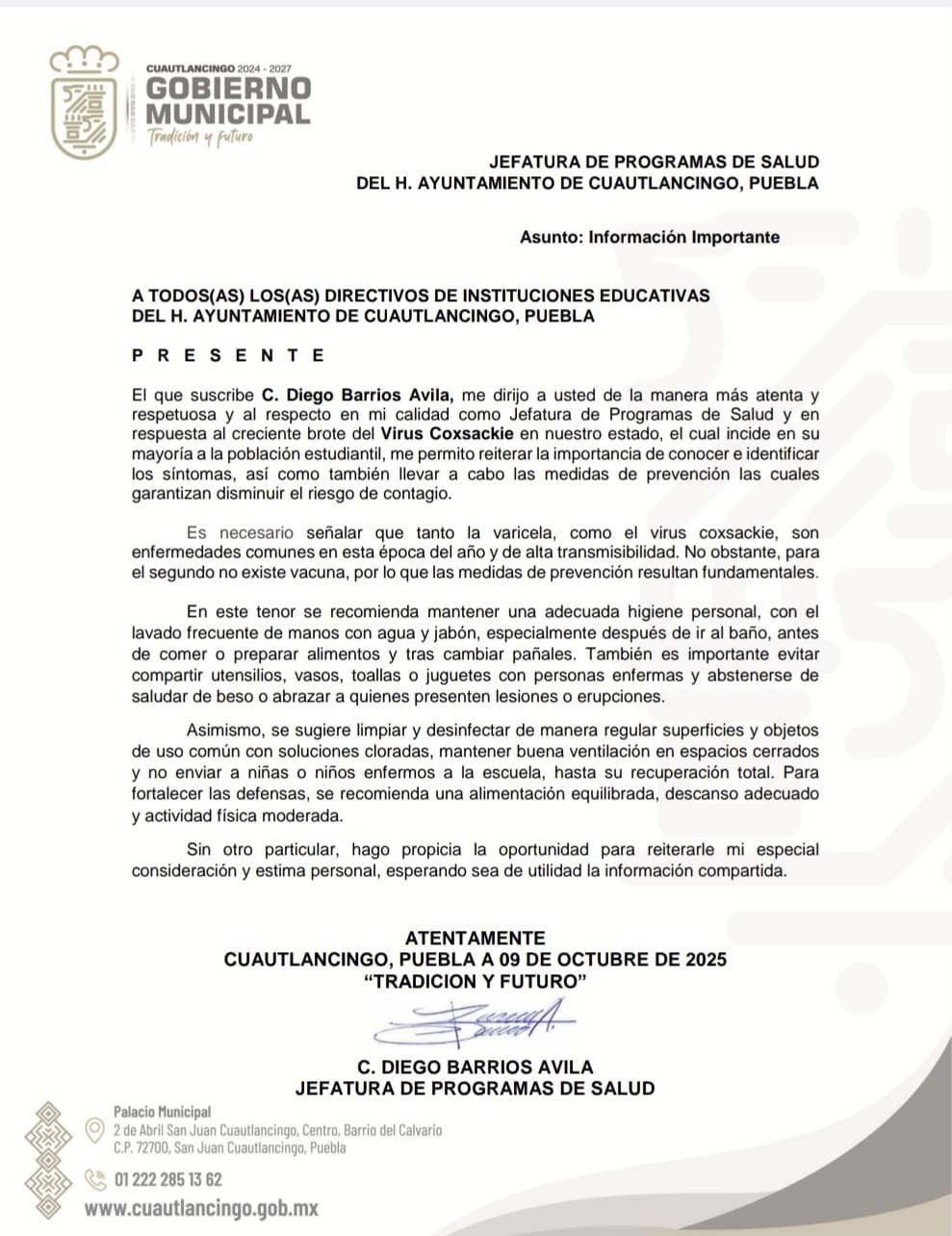 emiten boletín salud cuautlancingo 1