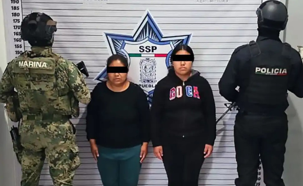 Foto: Cortesía Detención de madre e hija en Texmelucan