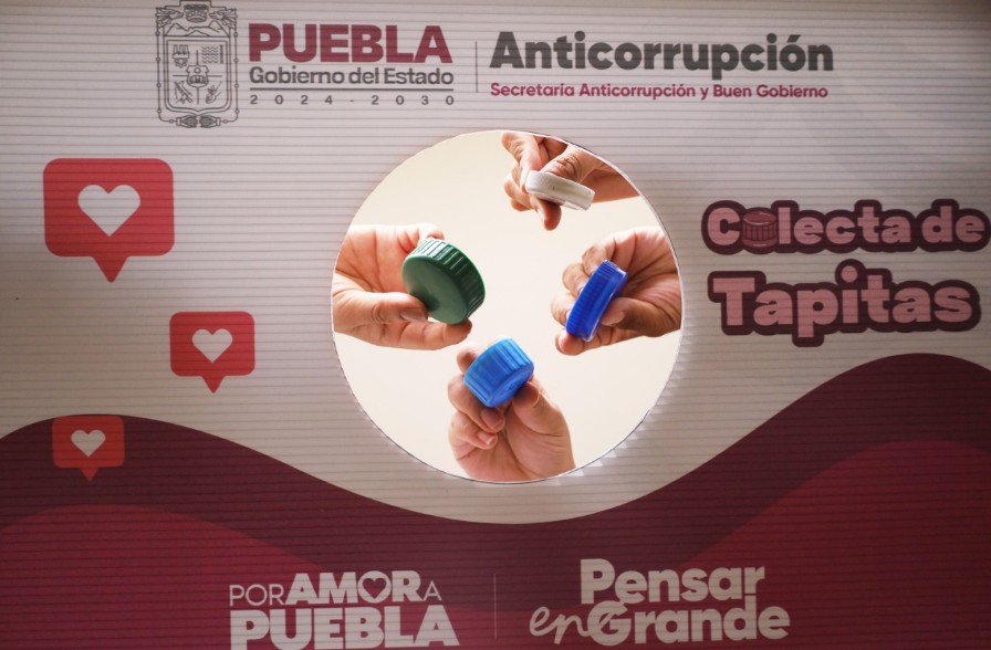 Foto: Cortesía Colecta de tapitas con causa en Puebla