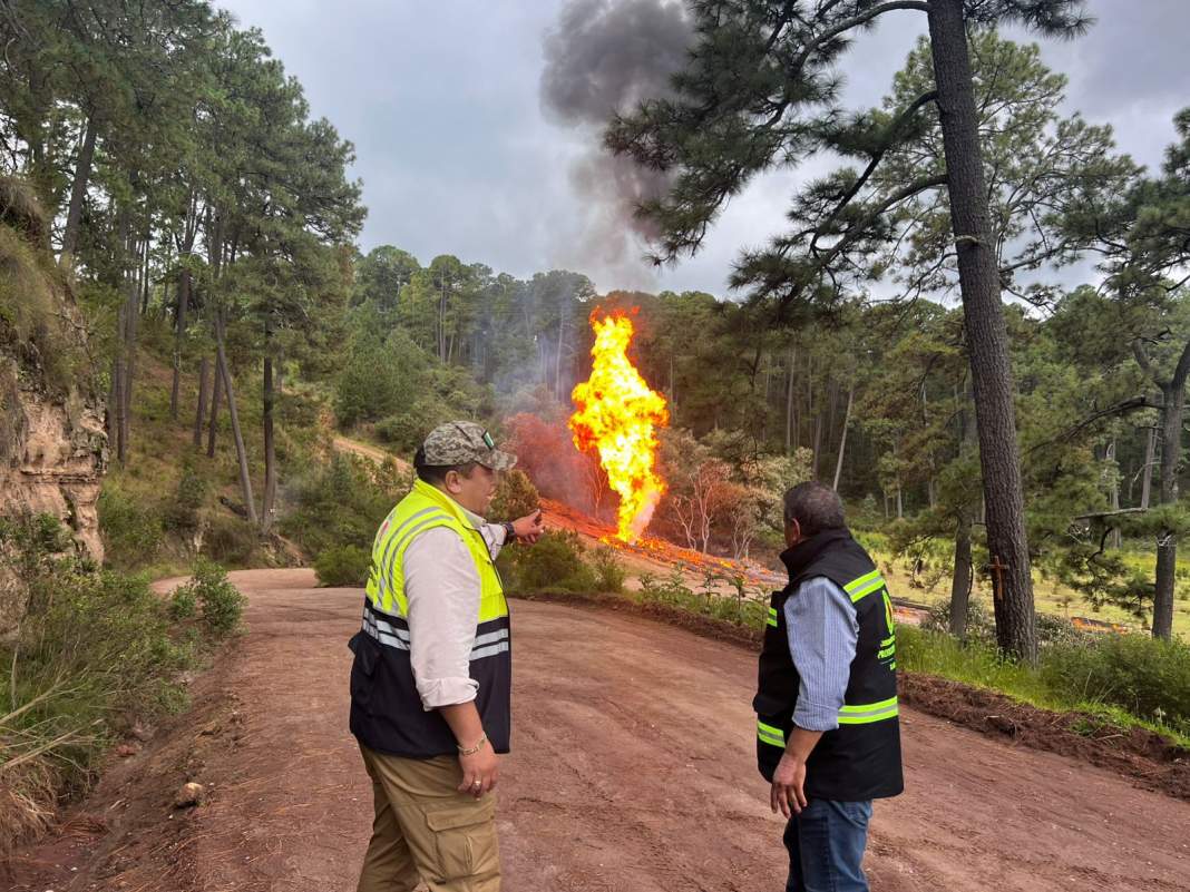 Foto: Cortesía Fuga de gas LP en Nanacamilpa moviliza autoridades y resguarda familias