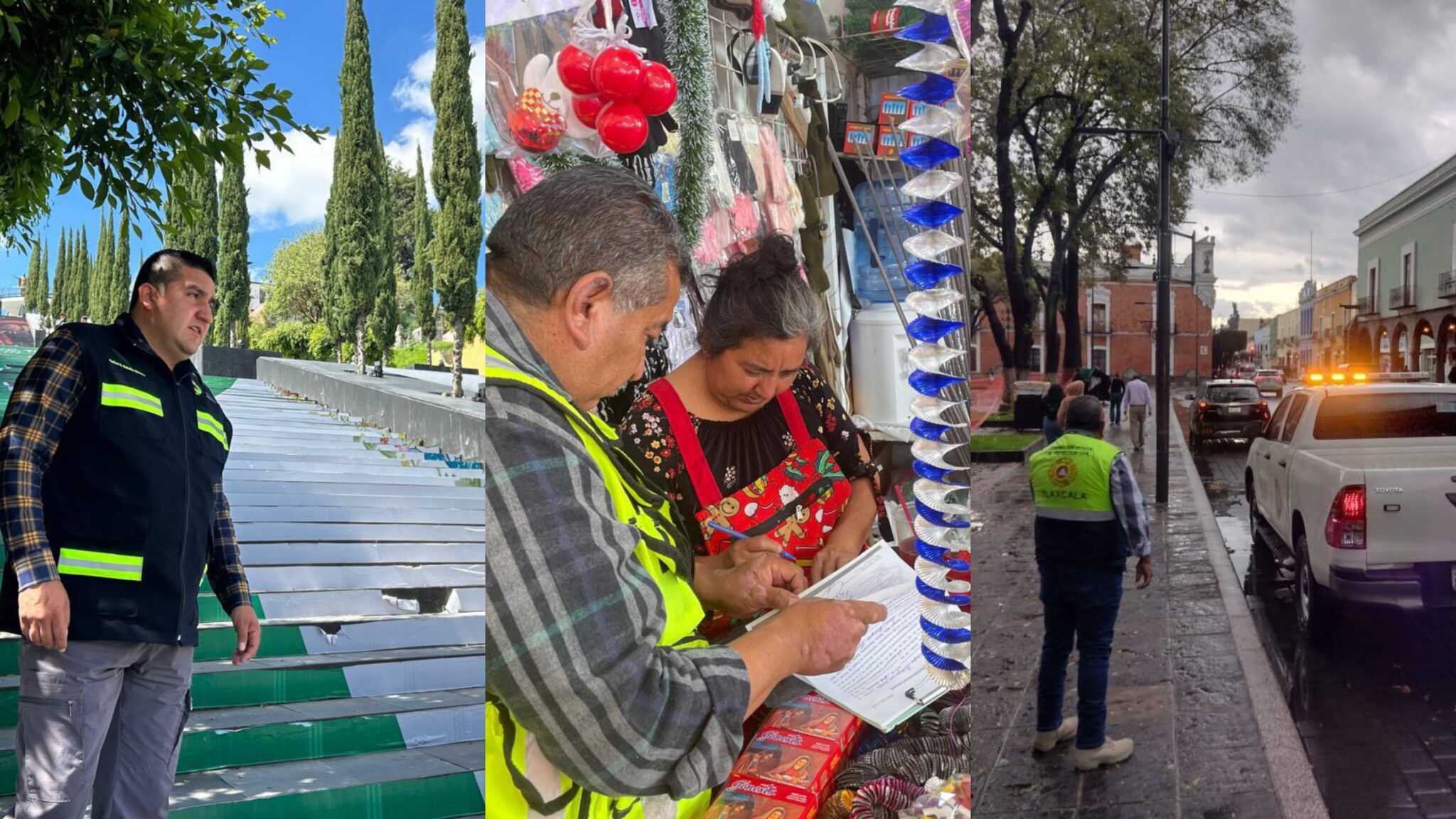 Foto: Cortesía Refuerzan seguridad y vigilancia en plazas y venta de pirotecnia en Tlaxcala