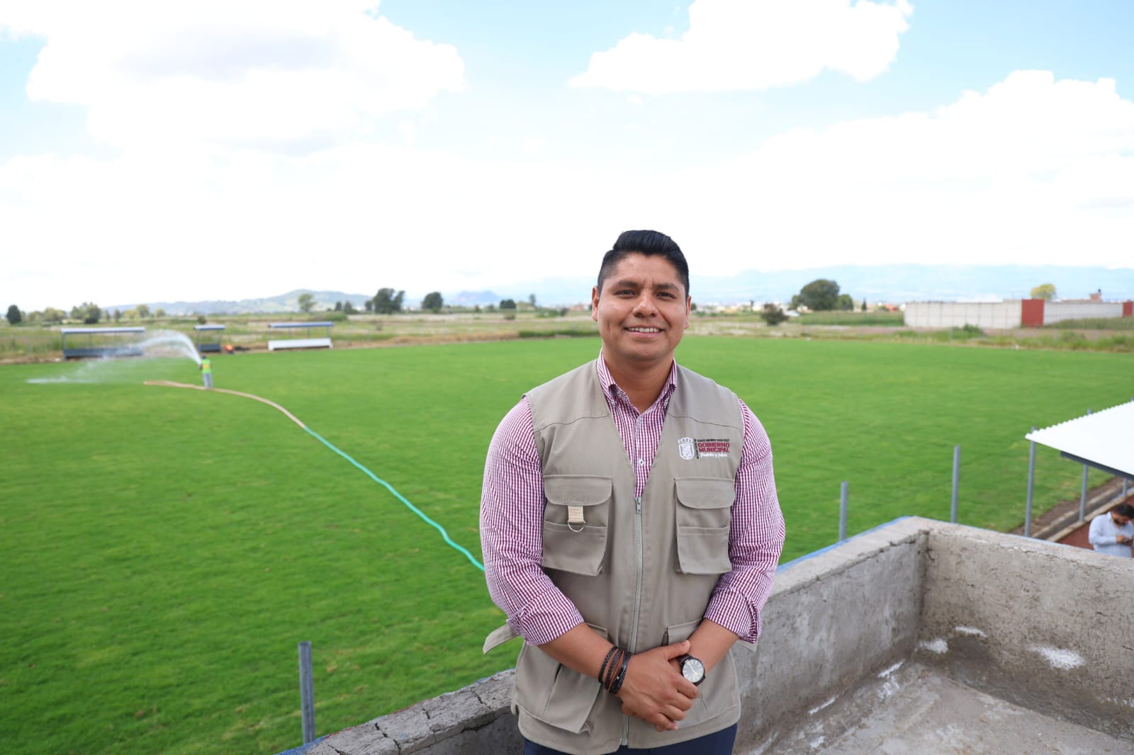 Comunicado oficial Supervisa Omar Muñoz avance de la rehabilitación del Complejo Deportivo San Juan