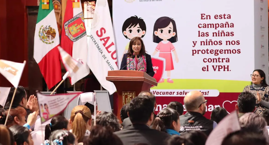 Foto: Cortesía Tlaxcala inicia histórica vacunación contra VPH 2025 para niños y niñas