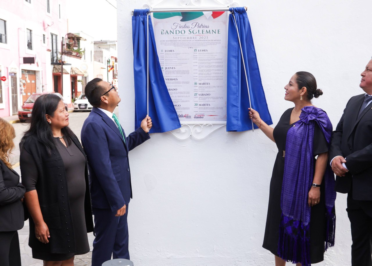 Comunicado oficial San Andrés Cholula inicia conmemoraciones patrias con la develación del Bando Solemne 2025