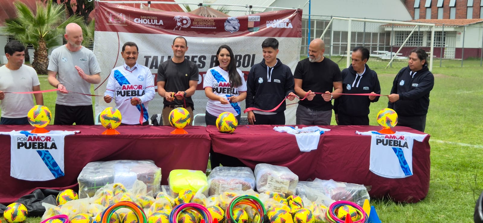Foto: Cortesía Tonantzin Fernández inaugura talleres de fútbol en alianza con el Club Puebla