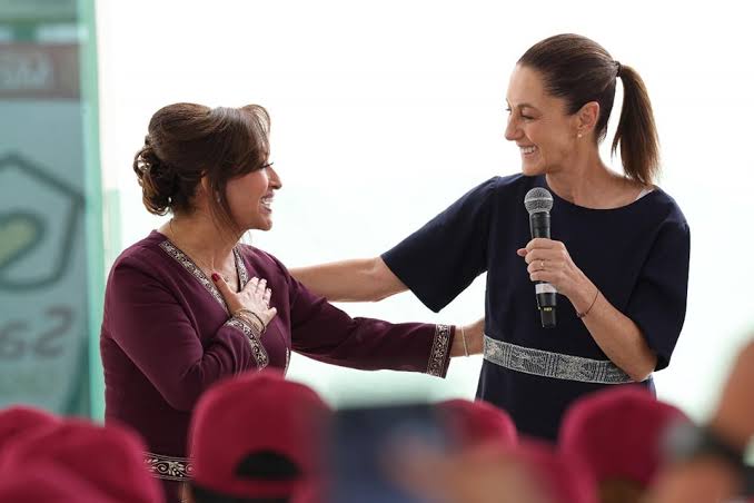 Foto: Cortesía Lorena Cuéllar felicita a Sheinbaum y destaca avances de su primer año