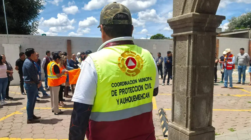 Foto: Cortesía Tlaxcala refuerza seguridad con el Segundo Simulacro Nacional 2025