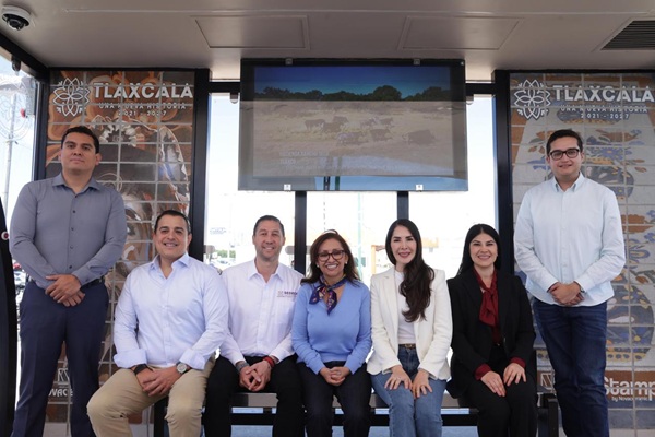 Foto: Cortesía Tlaxcala inaugura el primer paradero inteligente de México en Huamantla