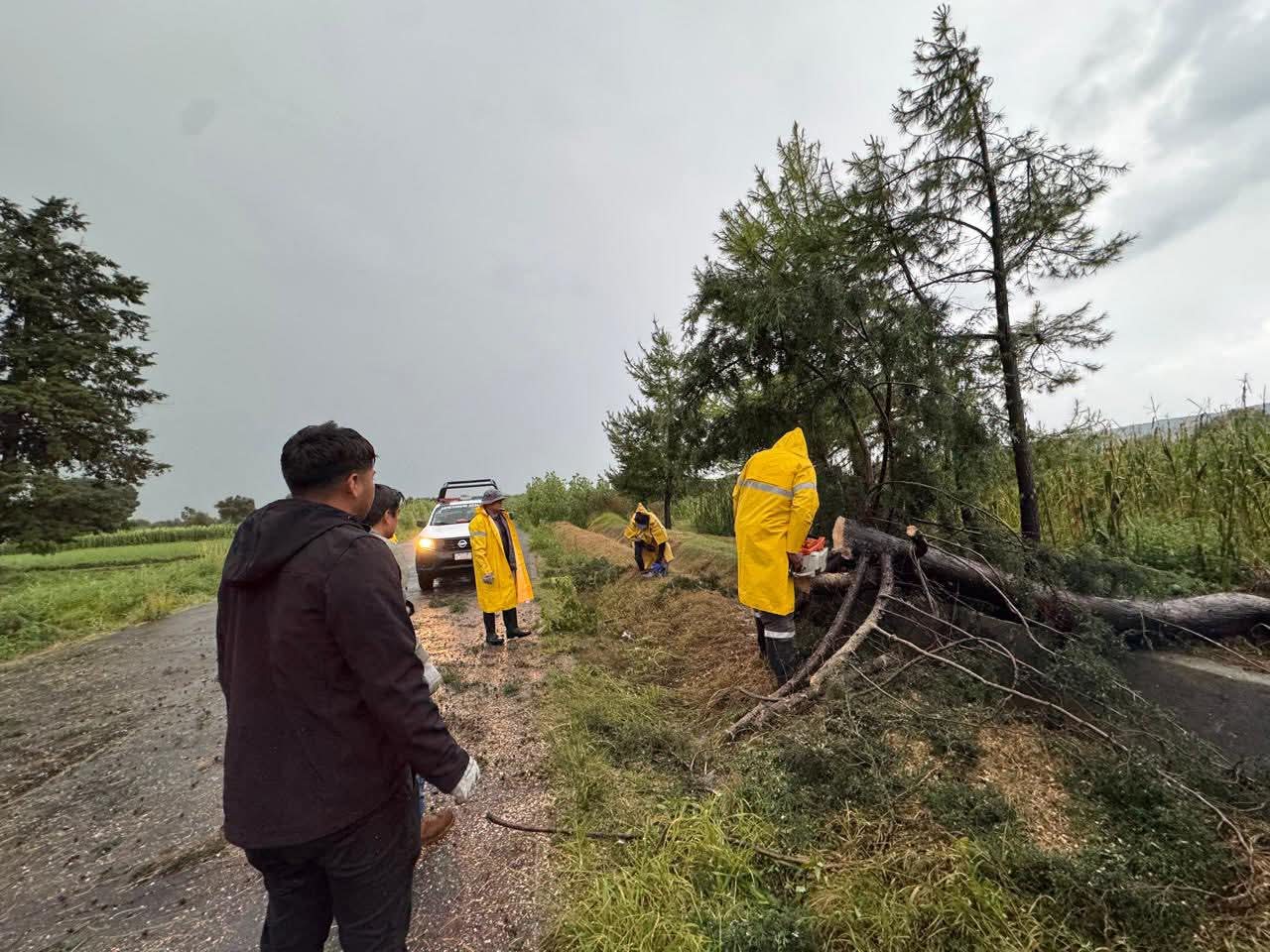 Foto: Cortesía Coordinan acciones en Panotla luego de inundaciones por tromba