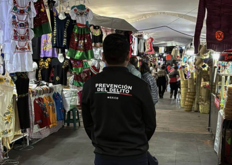 Refuerzan seguridad en Feria de San Pedro Cholula con participación activa de comerciantes