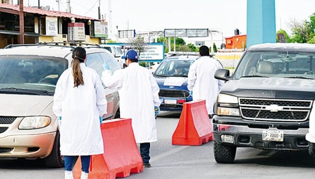 Foto: Cortesía Instalan filtros de revisión de COVID-19 para entrar a Monclova