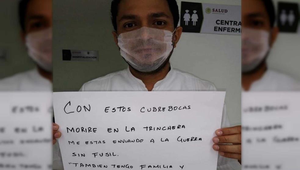 Foto: Cortesía Médicos y enfermeras denuncian que enfrentan COVID-19 sin cubrebocas ni guantes