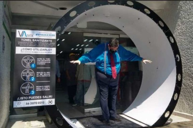 Foto: Cortesía Instalan túnel satinizante en CDMX para combatir el coronavirus