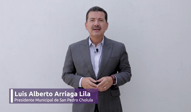 Foto: Cortesía Garantiza Arriaga Lila seguridad en San Pedro Cholula por cuarentena de Covid-19