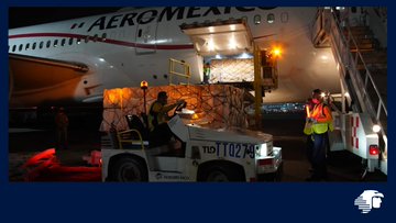Foto: Cortesía Aterriza en México segundo vuelo procedente de China con 11 toneladas de equipo médico