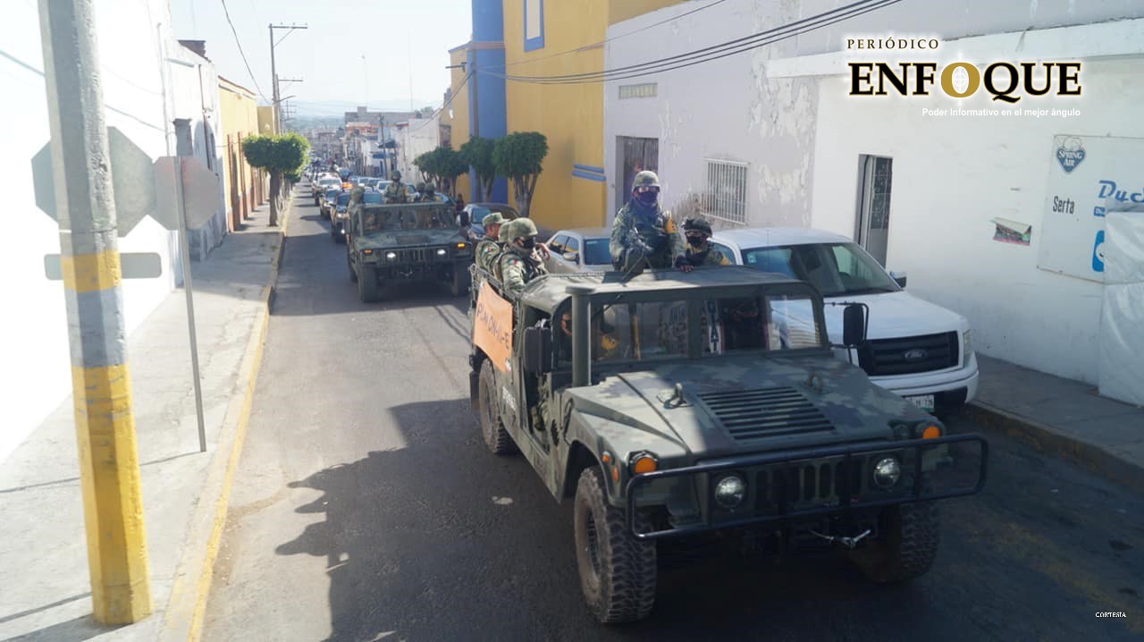 Foto: Cortesía Guardia Nacional exhorta a la población de Tecamachalco a quedarse en casa