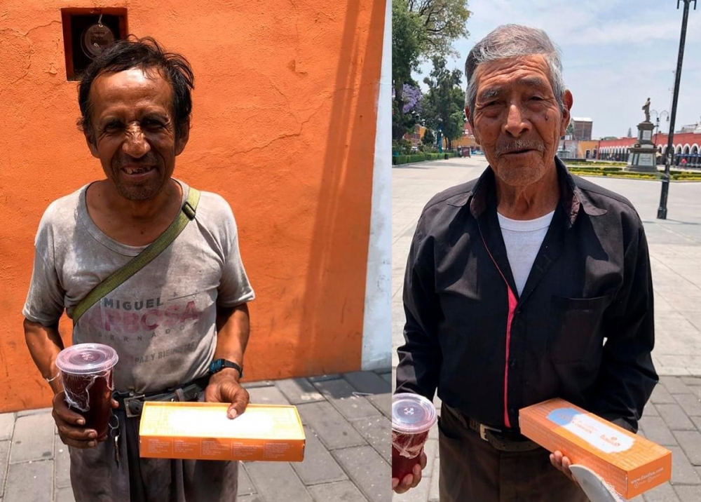 Foto: Cortesía Comercios se solidarizan y regalan comida durante la pandemia a poblanos