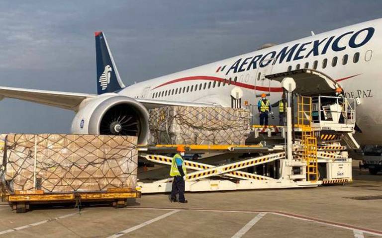 Foto: Cortesía Parte sexto vuelo de China con insumos médicos para enfrentar coronavirus en México