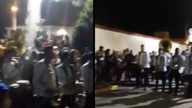 Foto: Cortesía Violan cuarentena y hacen “pachangón” en honor a San Marcos