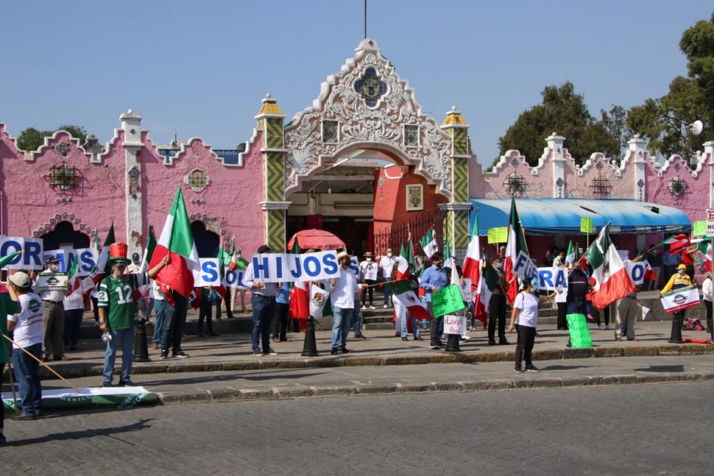 Foto: Cortesía Realizan sexta manifestación contra AMLO en Puebla