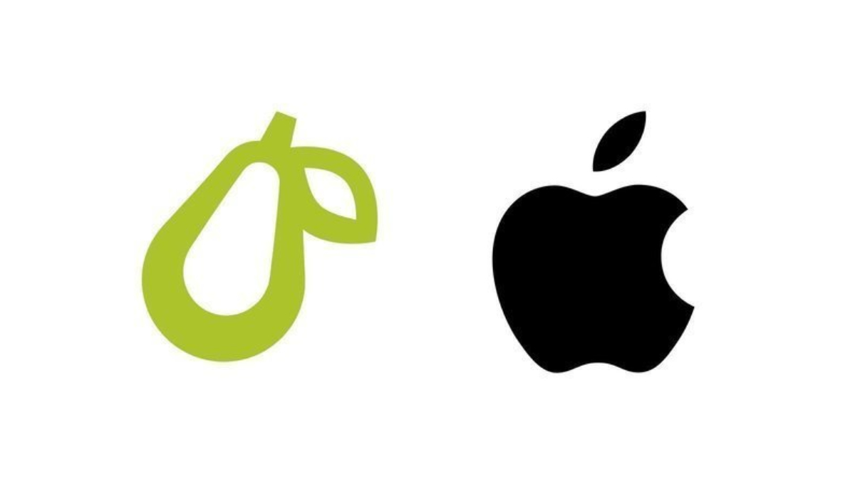 Apple demanda a empresa que usa un logo de pera; acusa similitud con su manzana
