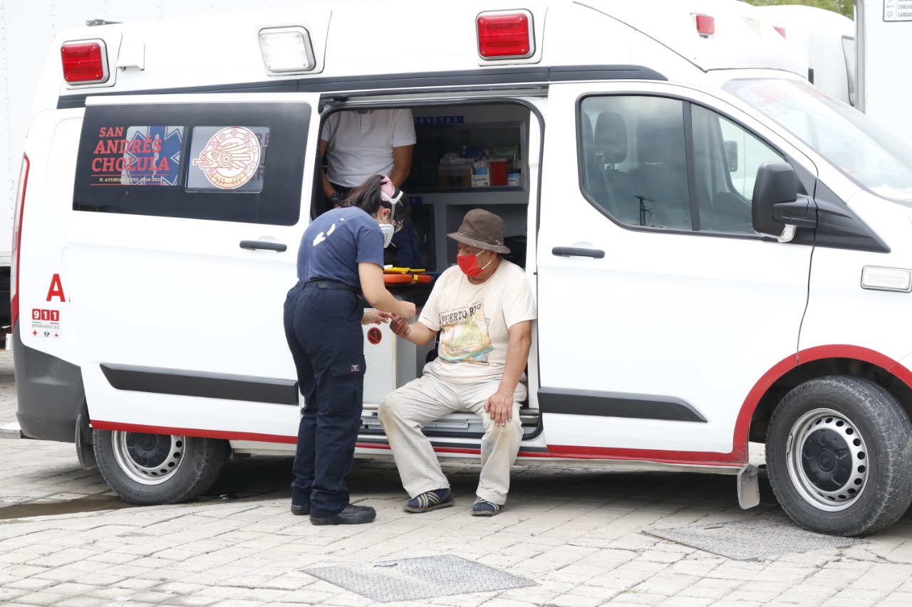 Foto: Cortesía Protección civil de San Andrés Cholula atendió explosión de un contenedor en Tlaxcalancingo