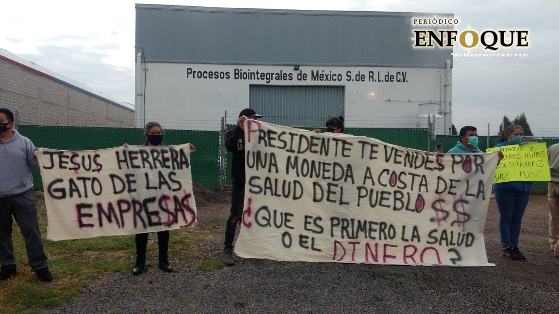 Foto: Rommel Bonilla Reaparecen manifestaciones en Papalotla por empresa contaminante