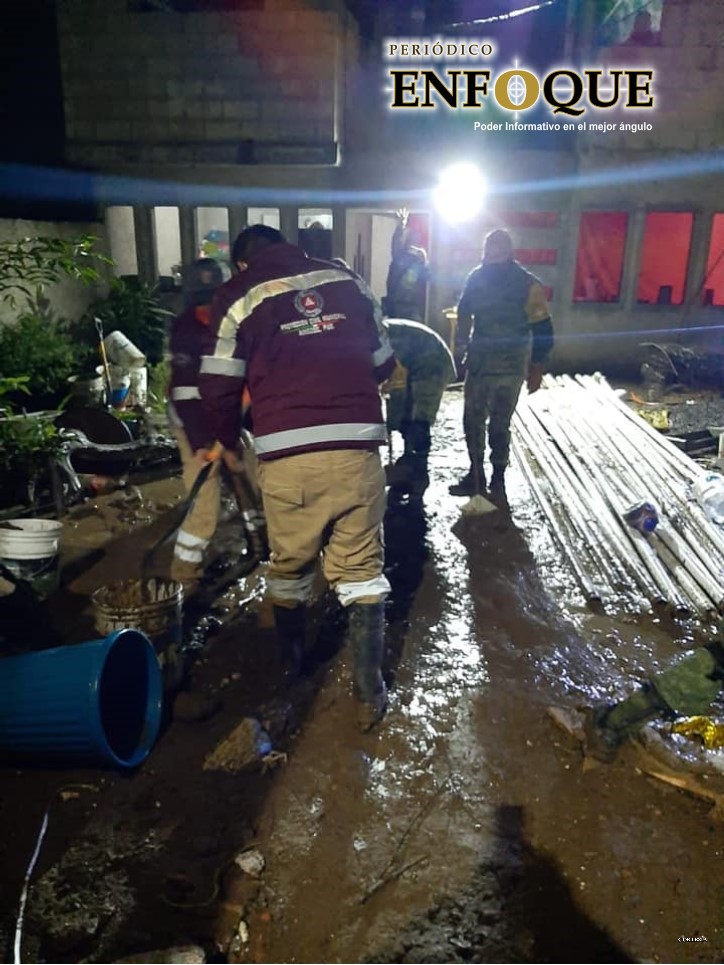 Foto: Cortesía Fuerte lluvia en Amozoc deja inundaciones, bardas caídas y puente frágil