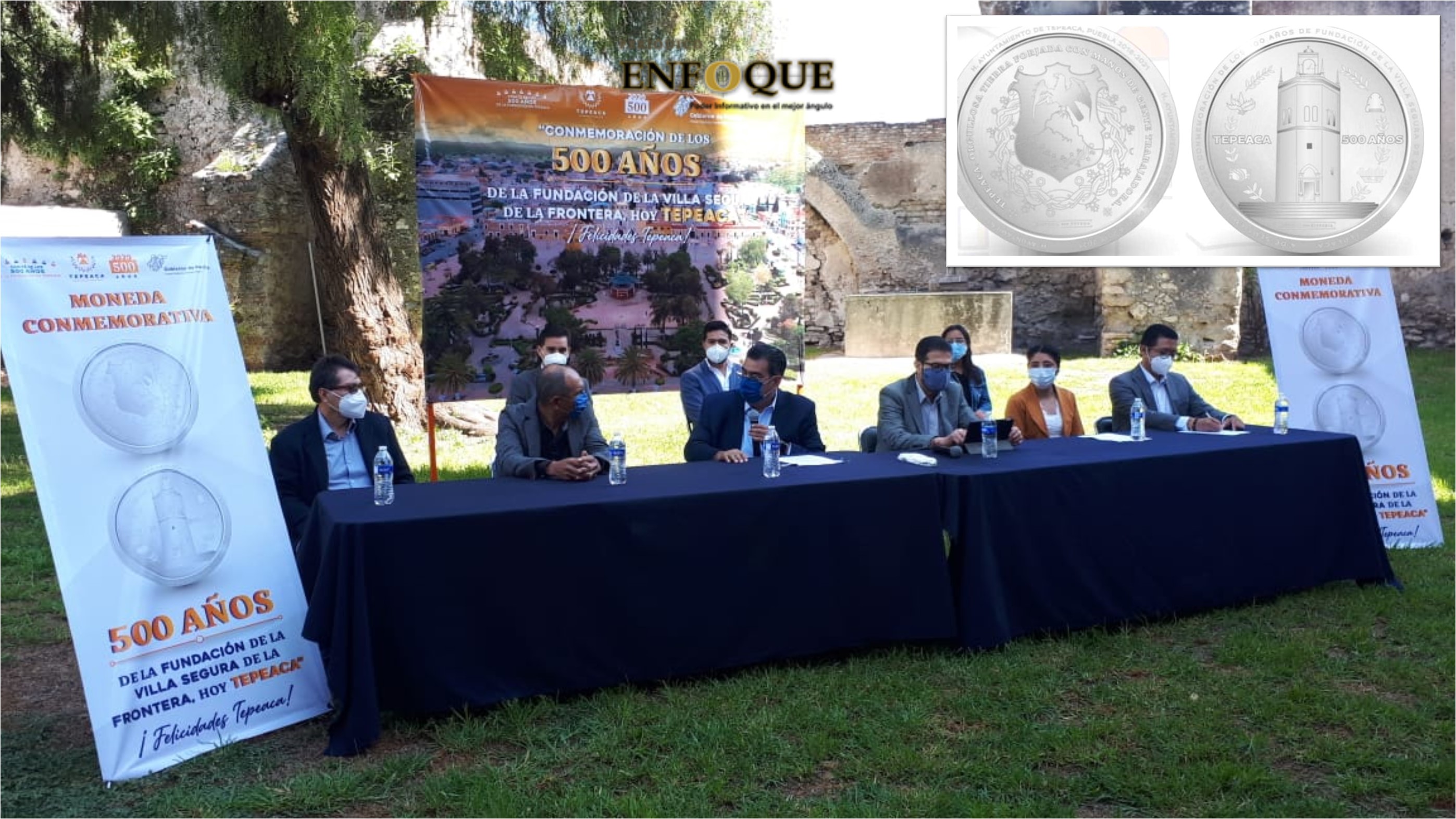 Foto: Marisol Oropeza Edil de Tepeaca presenta moneda oficial conmemorativa a los 500 años y anuncia el programa de actividades