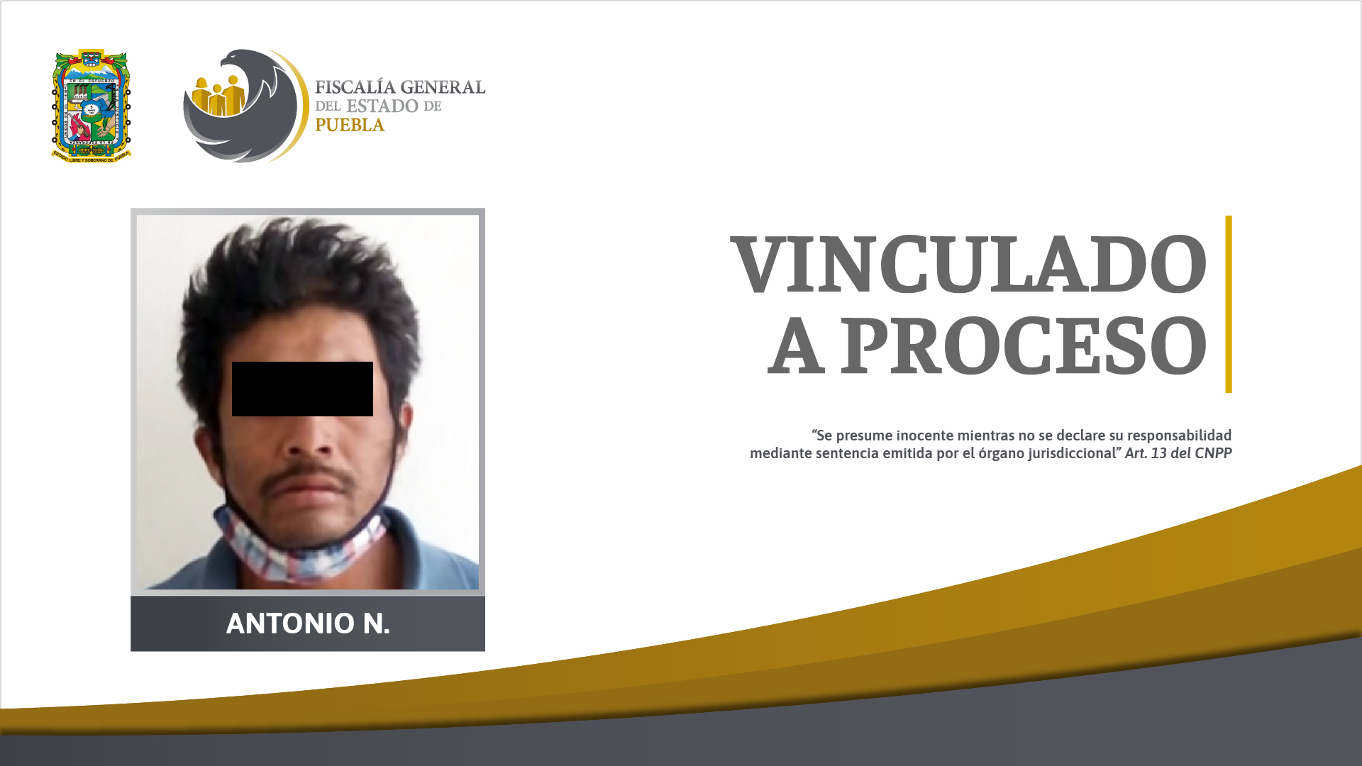 Foto: Cortesía Presunto responsable de herir con un cuchillo a su esposa, en prisión